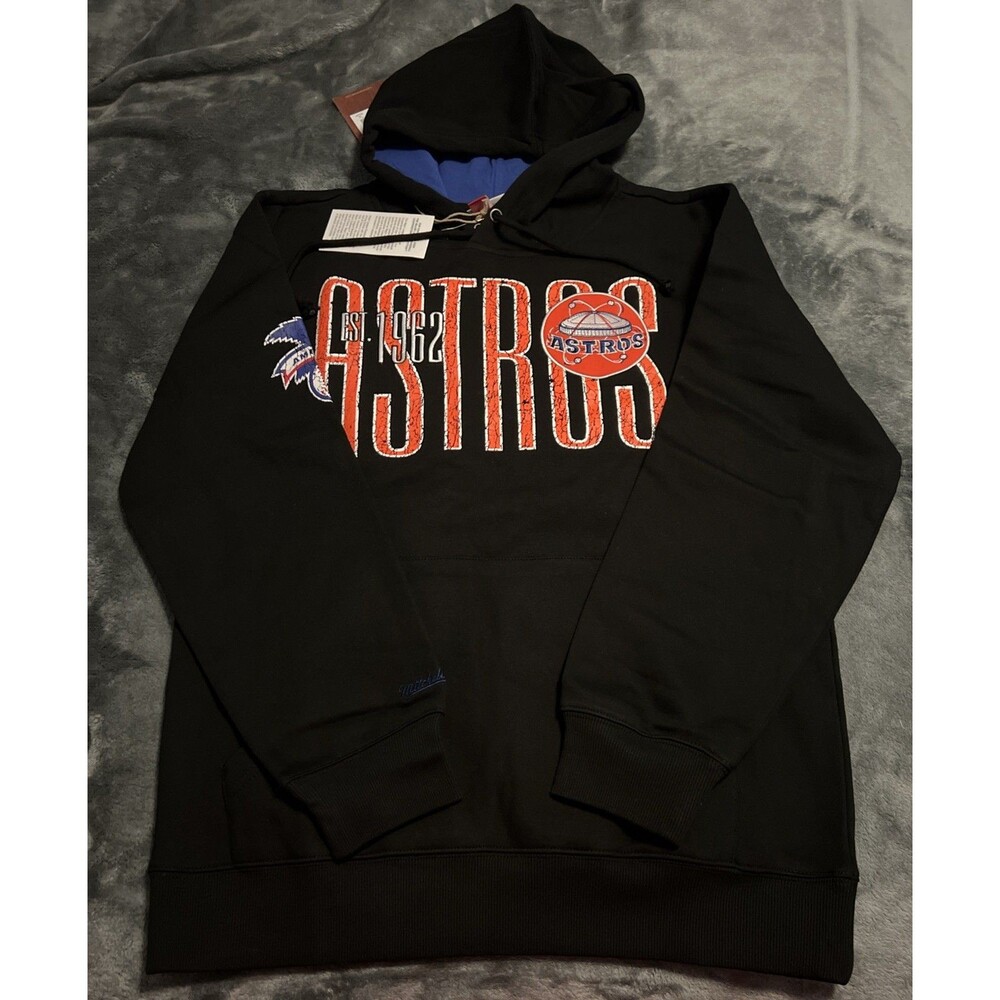 Medium Mitchell & Ness Men's Black Houston Astros Team OG Fleece Pullover Hoodie